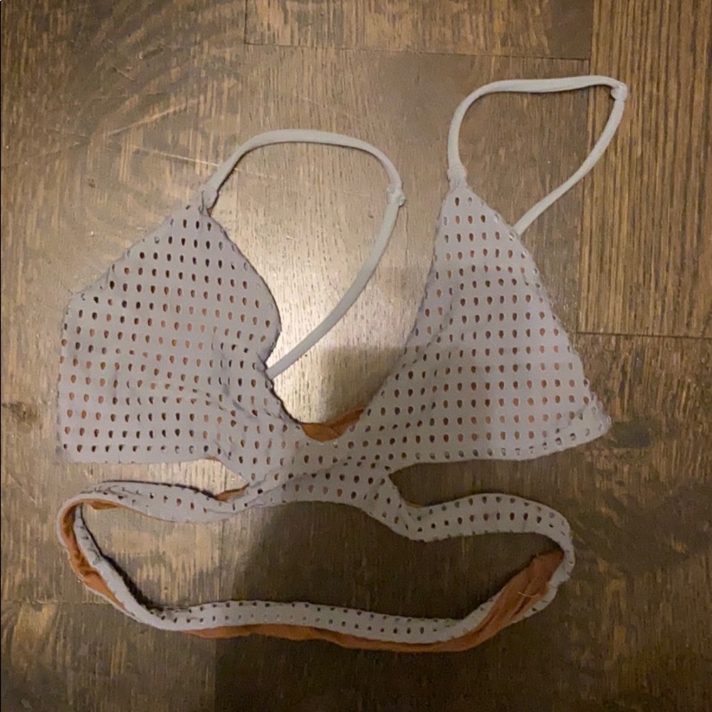 Acacia Mesh Light Blue Bikini Top
